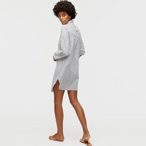 J. Crew Linen-Cotton Beach Shirt in Stripe. Size M